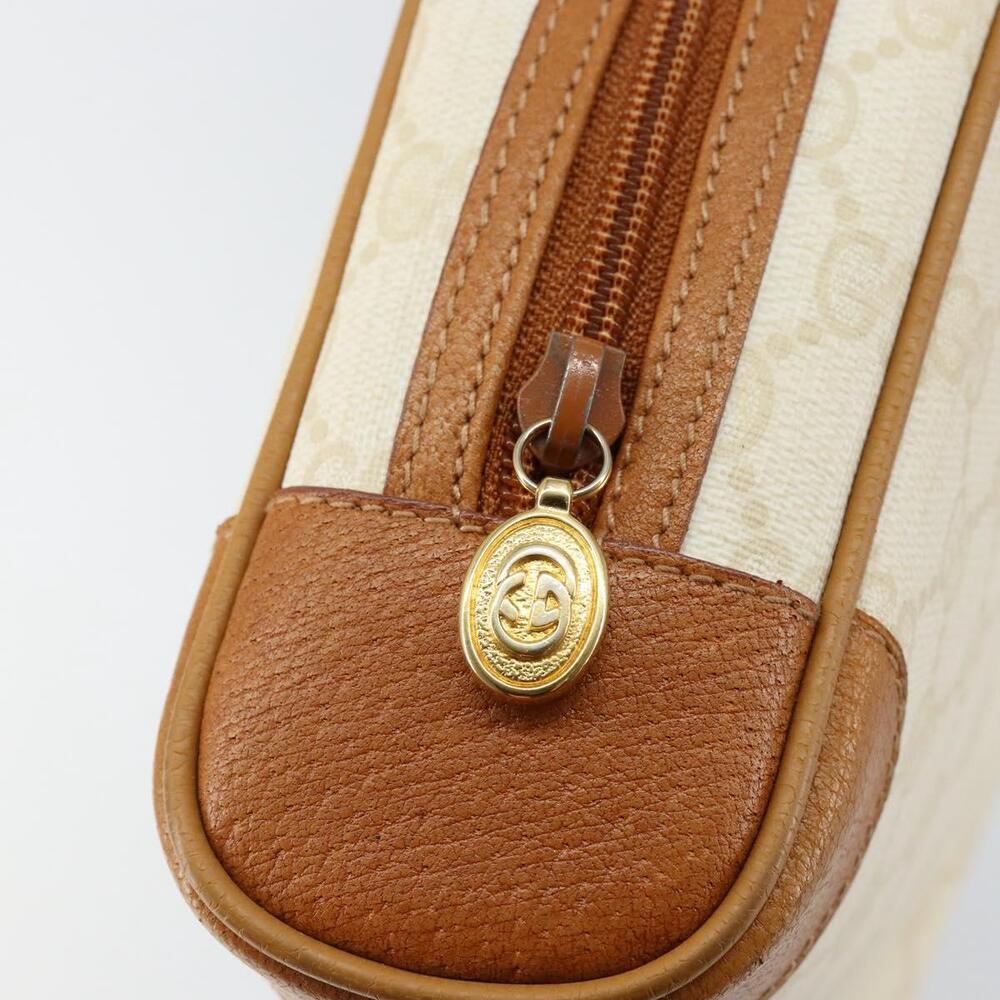 GUCCI GG Canvas Clutch Bag White Gold Auth 145972 - Picture 9 of 16
